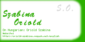 szabina oriold business card